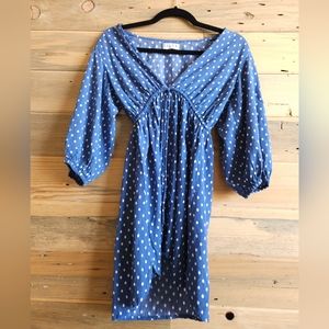Lilya Handmade Blue Tunic Size M